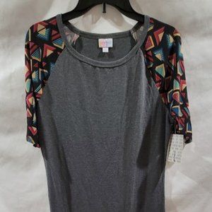 NWT Lularoe Julia Dress Dark Gray Size Large